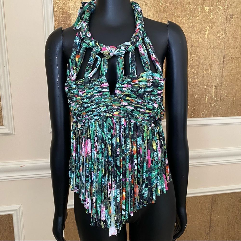 Floral Fringe Top
